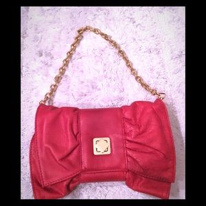 Red HOT Clutch with gold chain